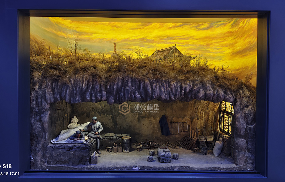 胡星元紀念館微縮場景《胡星元傷寒臥床?拔火罐治病》